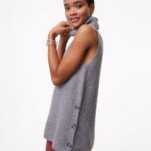 Cozy, sleeveless, turtleneck tunic (Loft M)